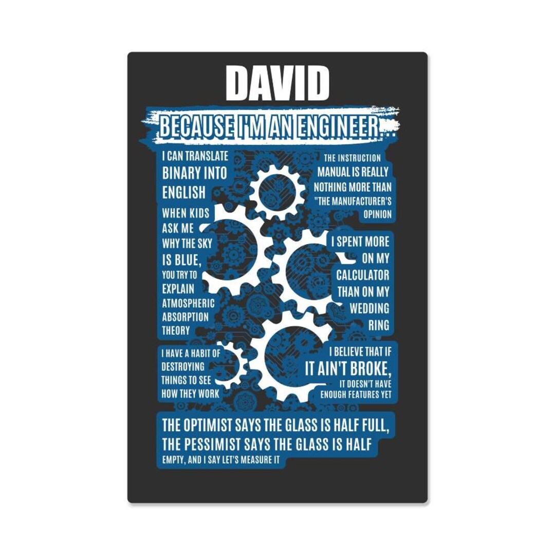 Funny Engineer Poster | Personalized Engineering Wall Art | Geeky ...