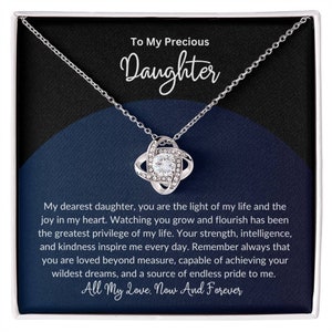 Personalized Necklace Gift from Dad or Mom to Daughter | Custom Jewelry for Daughter | Special Gift for Daughter