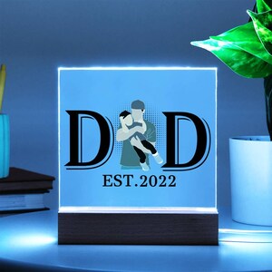 Dad Personalized Date Acrylic Plaque, First Time Dad, Gift For New Dad, Gift for Father&#39;s Day, Gifts for Dad, Wife Gift For Husband