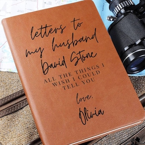 Personalized Memorial Journal for Wife: Letters to My Husband, Grief Gift