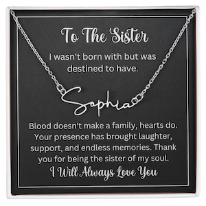 Custom Name Necklace for Soul Sister, Unbiological Sister Gift, Personalized Jewelry for Best Friend, Sister Gift, Unique Necklace for Her