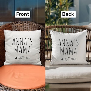 Personalized Name And Date Classic Pillow Gift, Gift for Mom, Mother&#39;s Day Gifts, Mom Pillow, Grandma Pillow