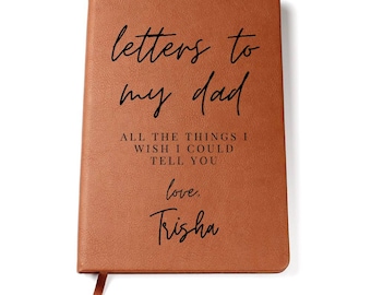 Diario conmemorativo personalizado: Cartas a mi papá, recuerdo de cuero vegano