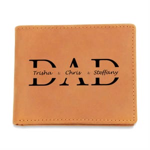 Väter mit Kinder Benutzerdefinierte Namen Leder Brieftasche, Geschenk für Papa, Geschenk für Vatertag, Geschenke für Papa, Geschenke für Opa