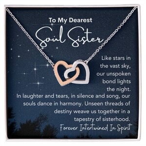 Soul Sister Gift, Gifts for unbiological sister, Soul Sister, Best Friends, Friendship Gift, My Soul Necklace, Aesthetic Necklace