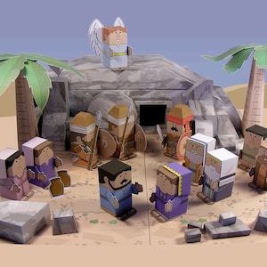 Bible MiniWorld Paper Toys – La storia di Pasqua - Taglia, assembla e gioca. Download immediato