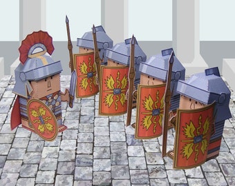 Antiquity MiniWorld Paper Toys – Roman Soldiers - Cut, assemble and play. Instant Download