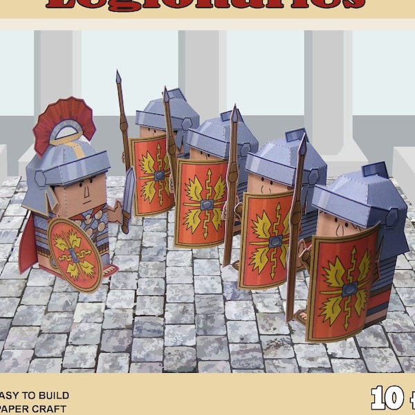 Antiquity MiniWorld Paper Toys – Roman Soldiers - Cut, assemble and play. Instant Download