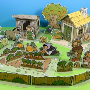 Medieval Village – Vegetable Farm - Cut out play set