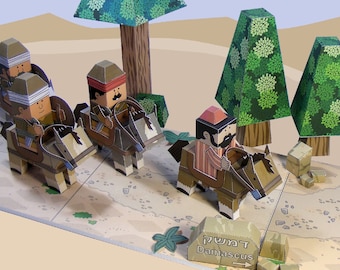 The Road to Damascus – Paul of Tarsus - Bible MiniWorld Paper Toys. Instant Download