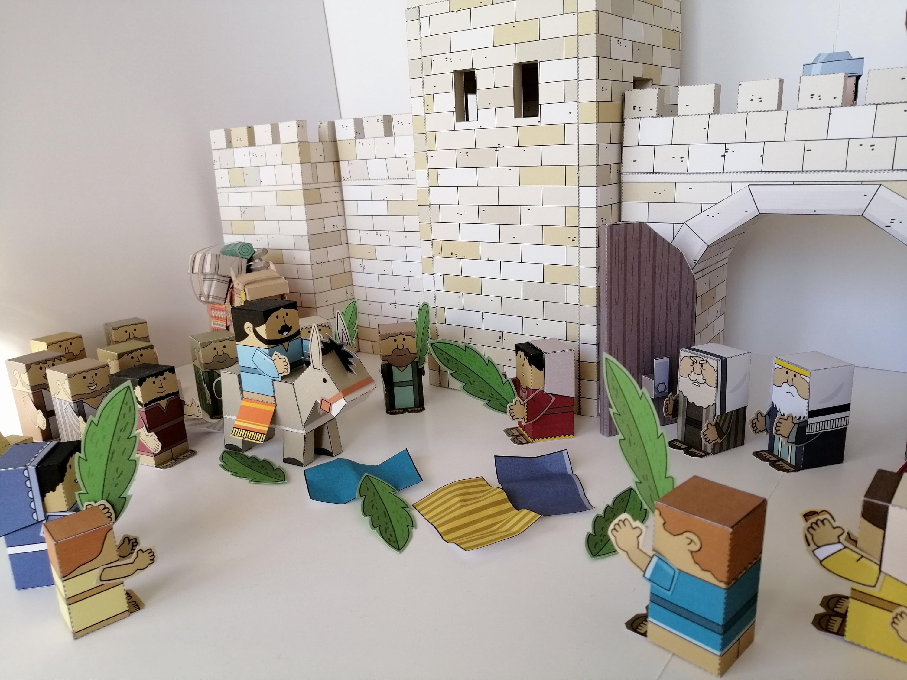 Bible Miniworld Paper Toys – Jesus Enters Jerusalem. Instant Download ...