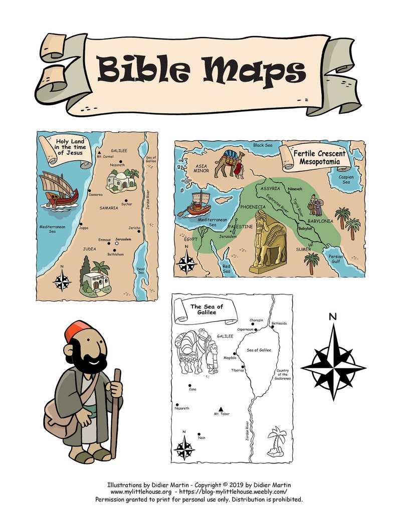 Bible Maps for study and teaching instant download image 1