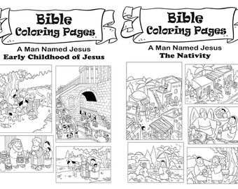 Christmas Bible Coloring Pages – Instant download