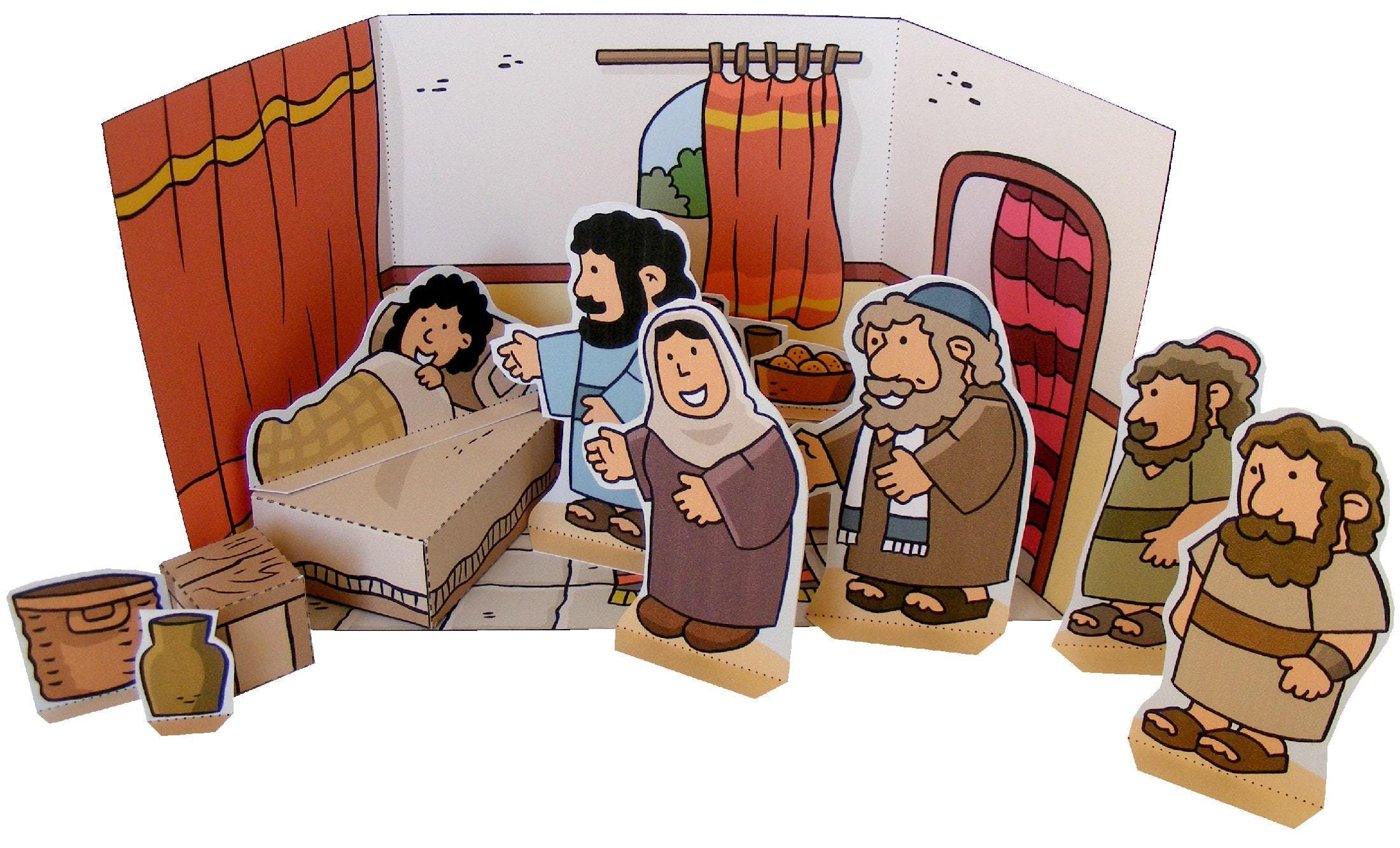 Jairus' Daughter Bible Dioramas Paper Craft Instant Download Etsy