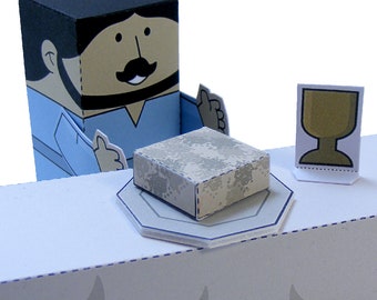 Bible MiniWorld Paper Toys – The Last Supper. Instant download