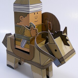 The Road to Damascus Paul of Tarsus Bible MiniWorld Paper Toys. Instant Download zdjęcie 7