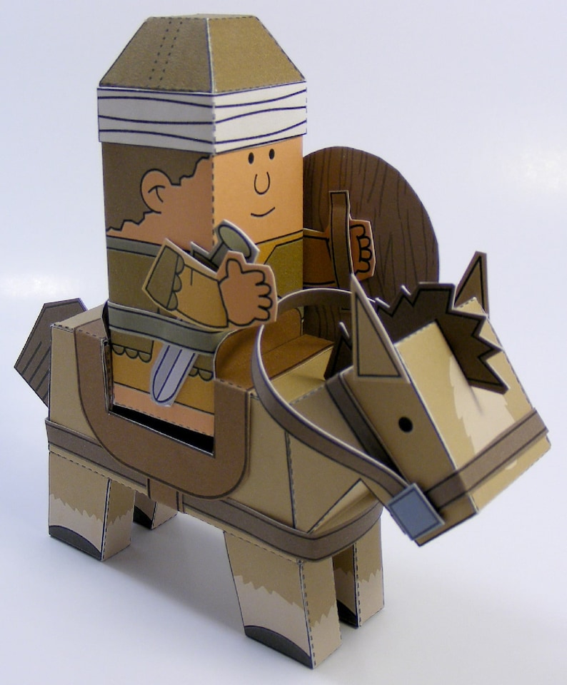 The Road to Damascus Paul of Tarsus Bible MiniWorld Paper Toys. Instant Download zdjęcie 7