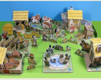 Medieval Village – The Farm – Cut out play set