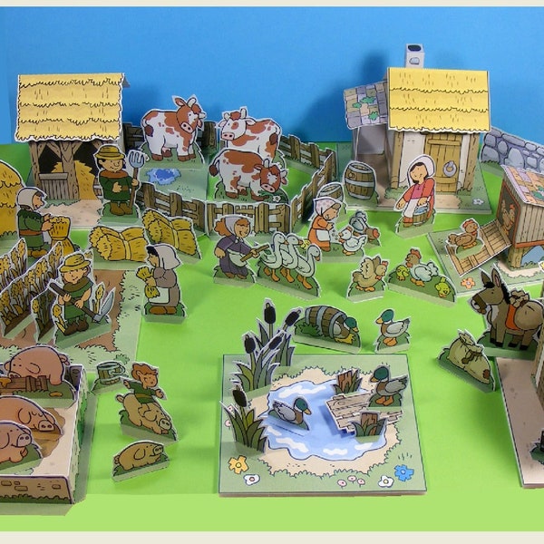Medieval Village – The Farm – Cut out play set