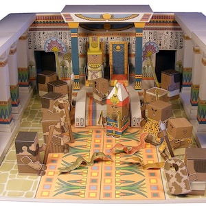 Bible MiniWorld Paper Toys - Moses Affronta il Faraone - Taglia, assembla e gioca. Download istantaneo