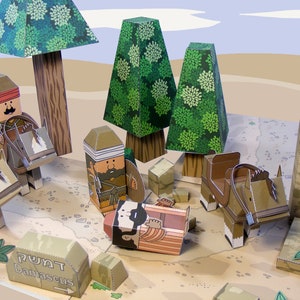 The Road to Damascus Paul of Tarsus Bible MiniWorld Paper Toys. Instant Download zdjęcie 3