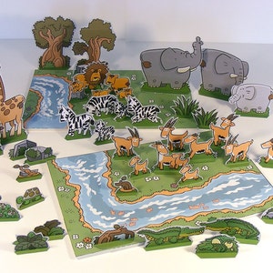 OFERTA ESPECIAL 90% de desconto - Conjunto recortado “Savanna Adventures”