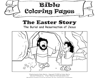 Easter Bible Coloring Pages – Instant Download