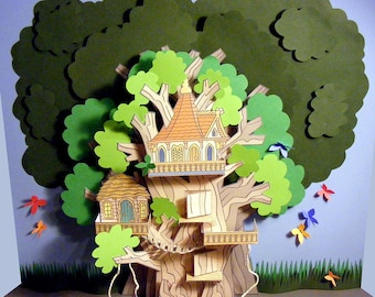 Built a Paper Tree House. Instant download.