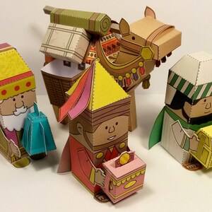 Bible MiniWorld Paper Toys Visit of the Wise Men Cut, assemble and play. Instant Download image 3