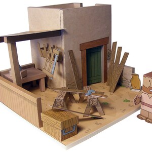 Bible MiniWorld Paper Toys the Annunciation Cut, assemble and play. Instant Download image 2