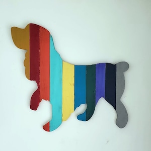 SALE! Cocker Spaniel Dog Pet Wall Hanging Varying Colors 18x14x1 inch Spaniel Dog Art