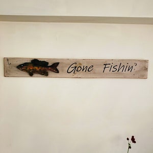 Gone Fishing Fish Banner Fish on a Line Instant Download 