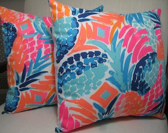 Lilly Pulitzer Accent Pillow with INSERT (16"x16") / Goombay Smashed /Preppy/Southern /Sorority Gift/Dorm Bedding/Baby Gift