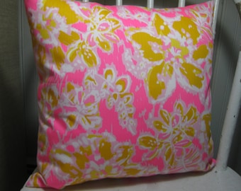 SAMPLE SALE Lilly Pulitzer Accent Pillow with INSERT (16"x16")/ Oh La La /Preppy/Southern /Sorority Gift/Dorm Bedding/Baby Gift