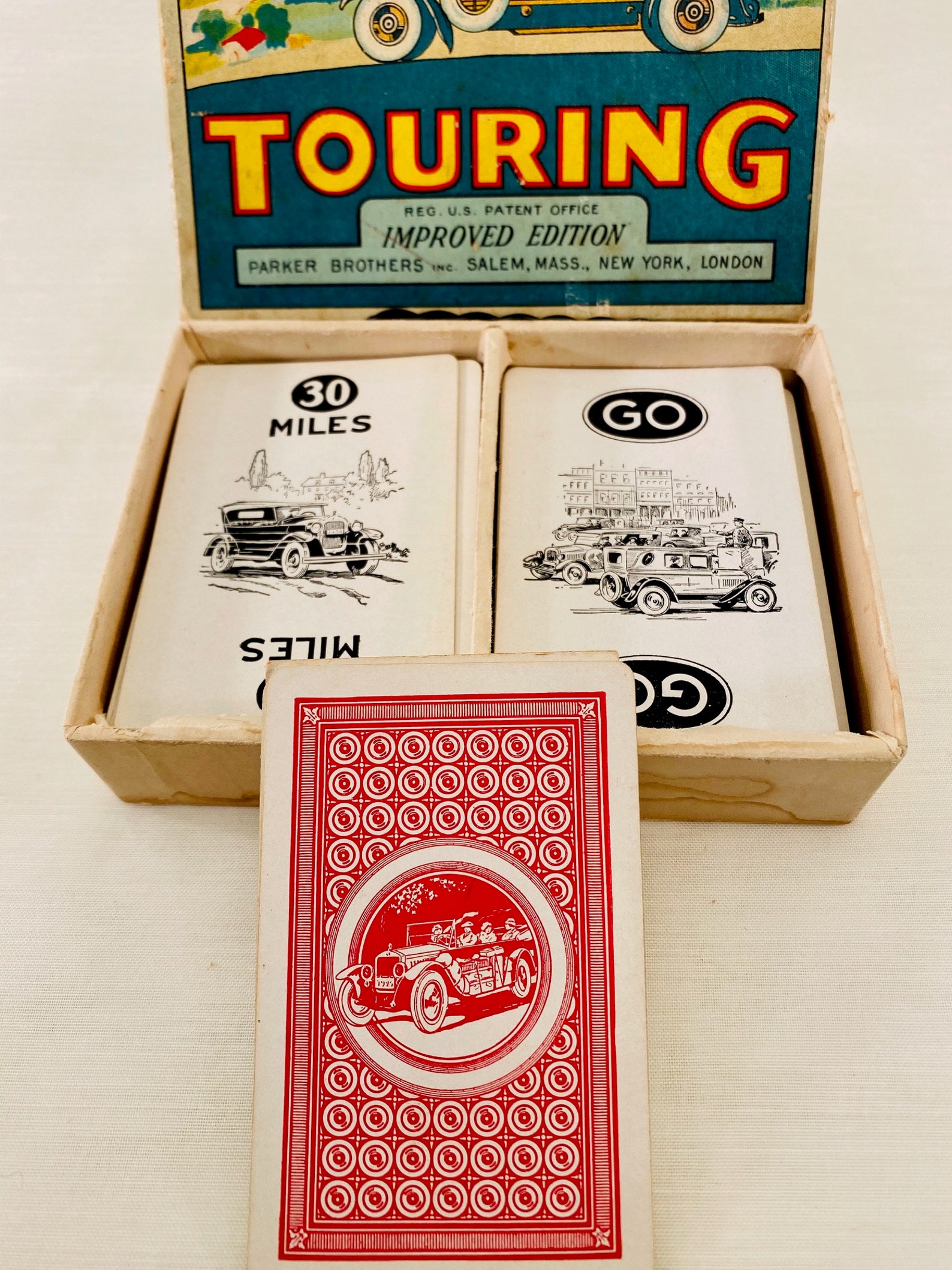 Antique Touring Card Game Parker Bros Touring Etsy
