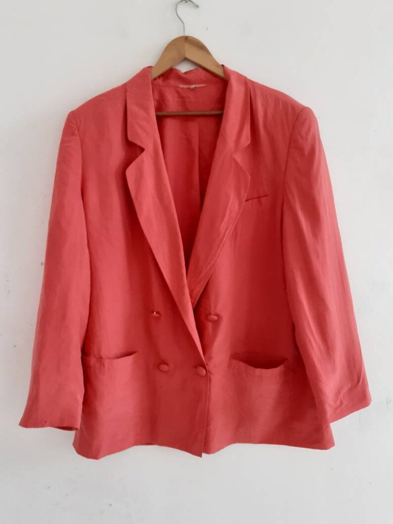 Vintage 80s silk oversized jacket