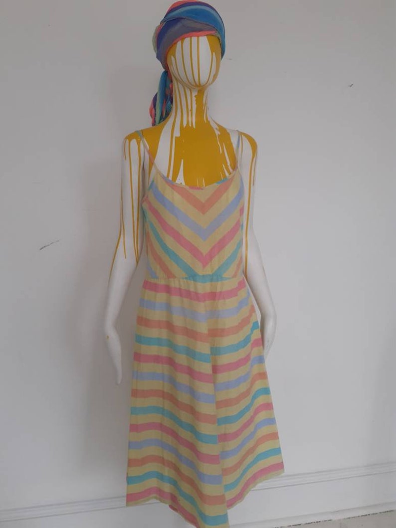 Vintage cotton candy striped dress