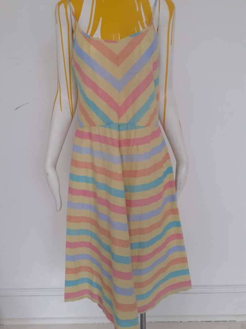 Vintage cotton candy striped dress