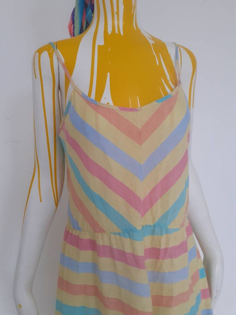 Vintage cotton candy striped dress