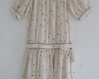 vintage silk drop waist dress