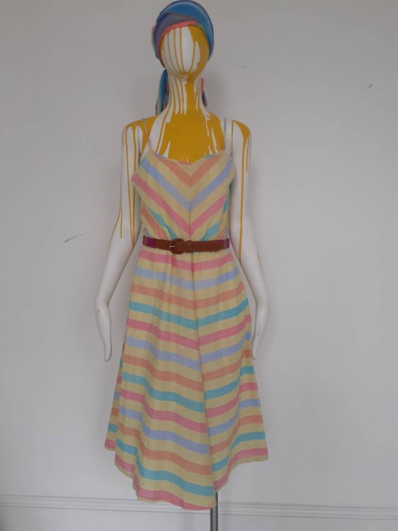 Vintage cotton candy striped dress