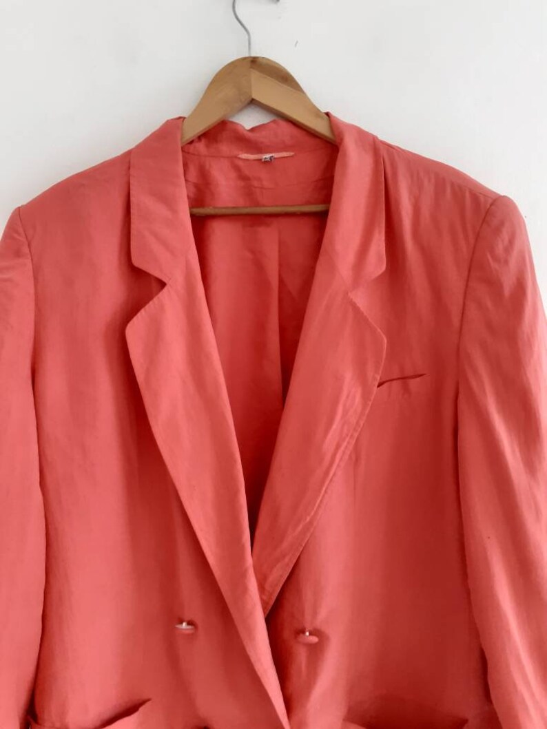 Vintage 80s silk oversized jacket