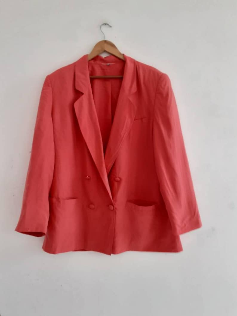 Vintage 80s silk oversized jacket