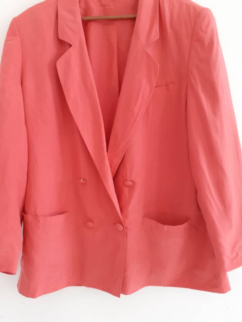 Vintage 80s silk oversized jacket