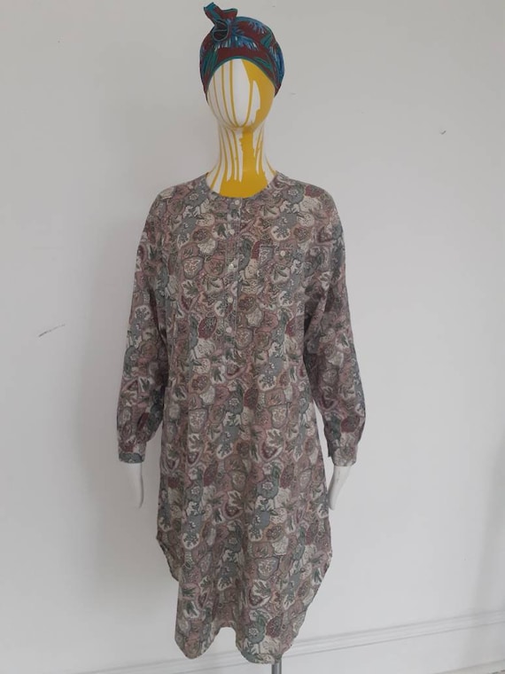 Cotton 70s shirt dress