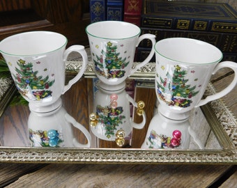Nikko Christmastime Footed TeaCoffee Cup & Saucer Nikko Christmastime Footed TeaCoffee Cup & Saucer