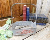 Vintage Pepsi-Cola Rustic Galvanized Metal 1940 39 s Bottle Carrier