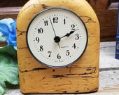 Spalted Maple Table Top Shelf Mantle Clock - Hardwood - Quartz Movement made in France
