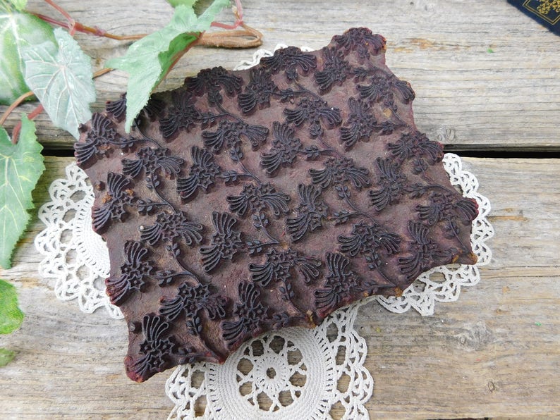 Vintage Wood Carved Wallpaper Fabric Printing Block - Etsy