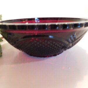 Vintage 1876 Avon Cape Cod Ruby Red Round Serving Bowl - Etsy